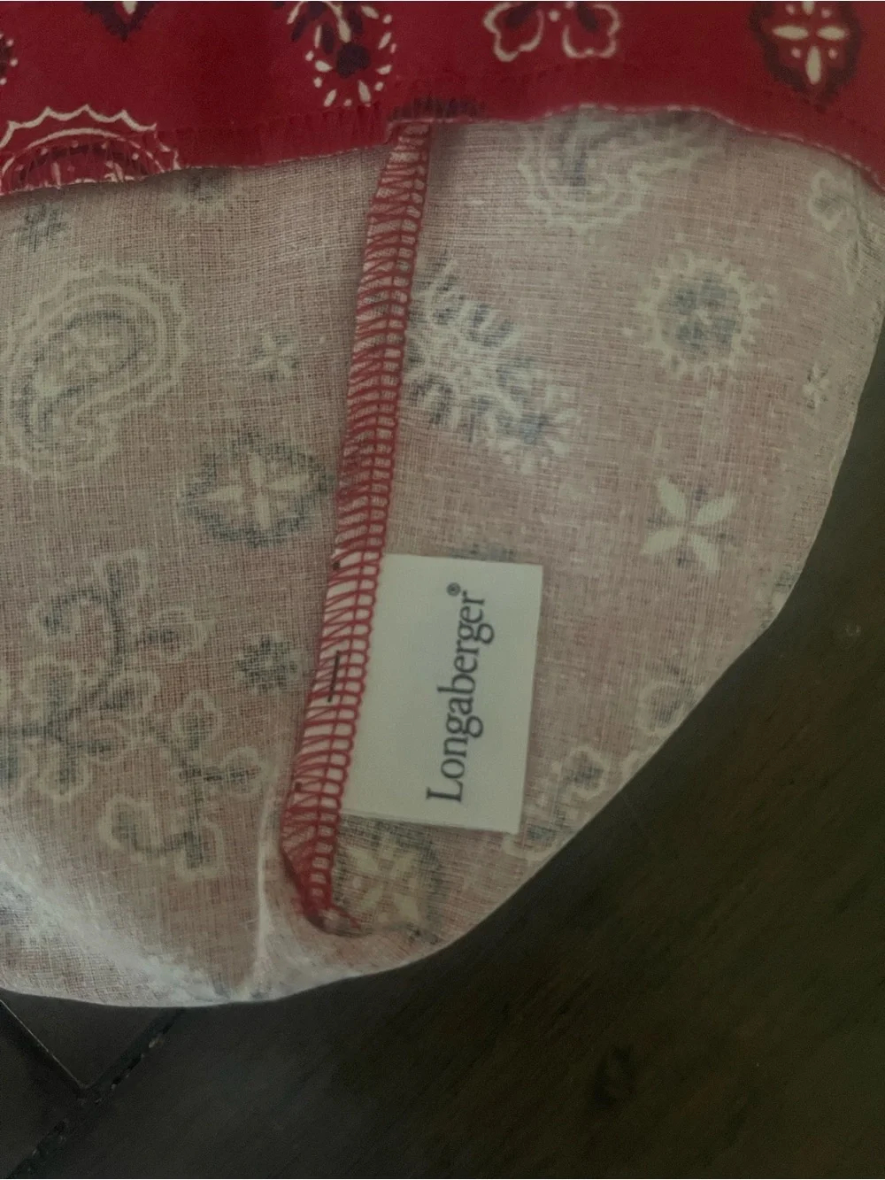 Red Bandana Print Small Boardwalk Basket Liner